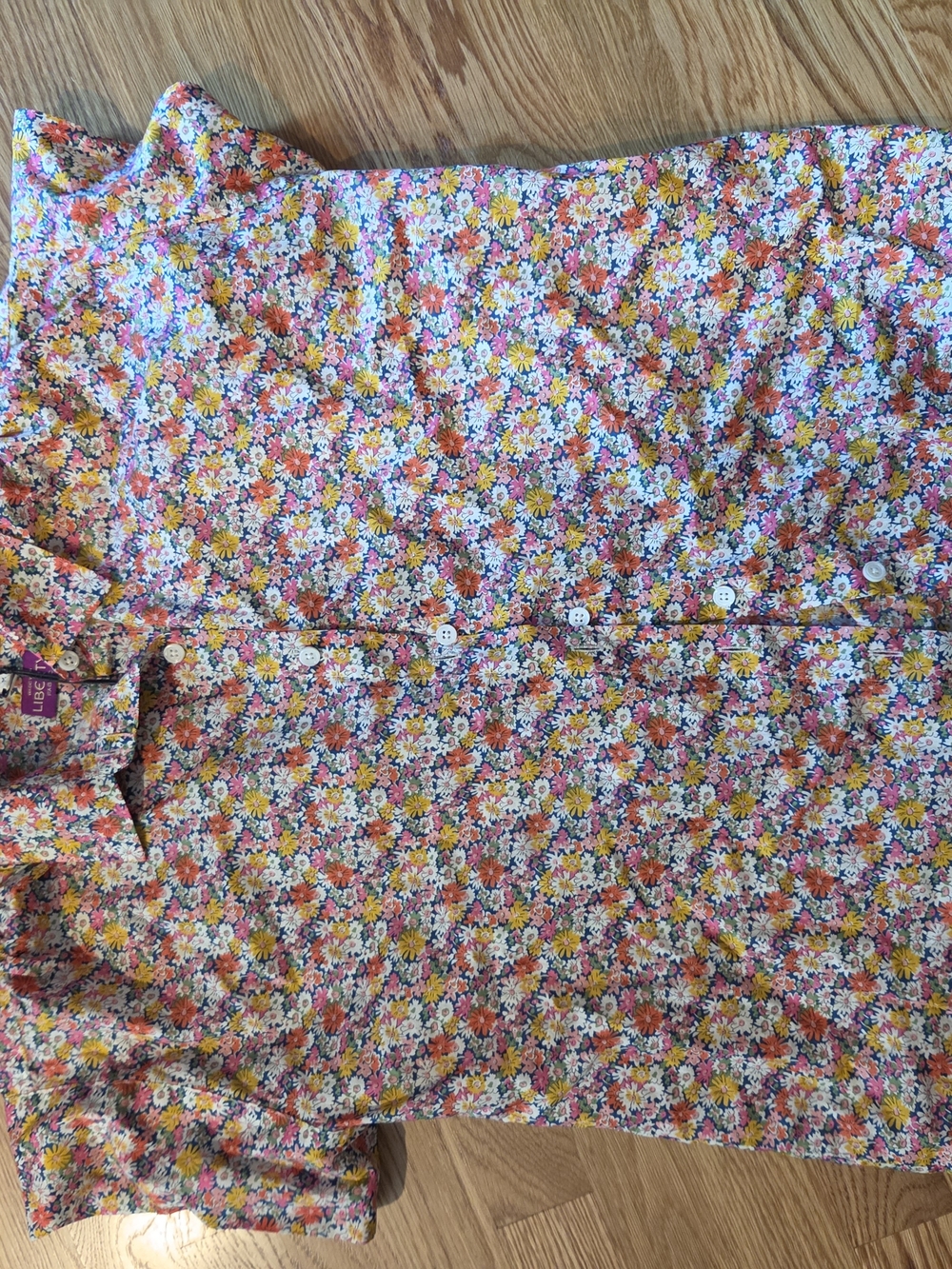 Alex Mill Maddie Blouse - Floral Cotton Shirt - White, Pink & Yellow NWT